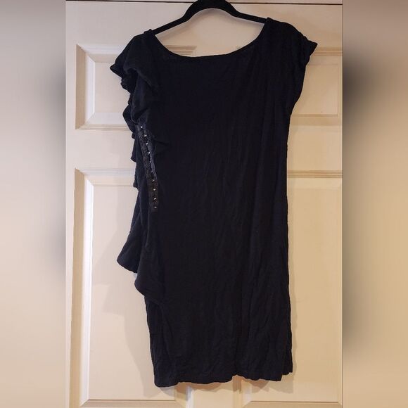 Ella Moss stretchy black dress with clasp up side detail M - Picture 5 of 5